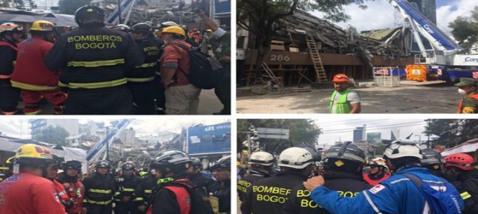 Rescatistas colombianos seguirán en México